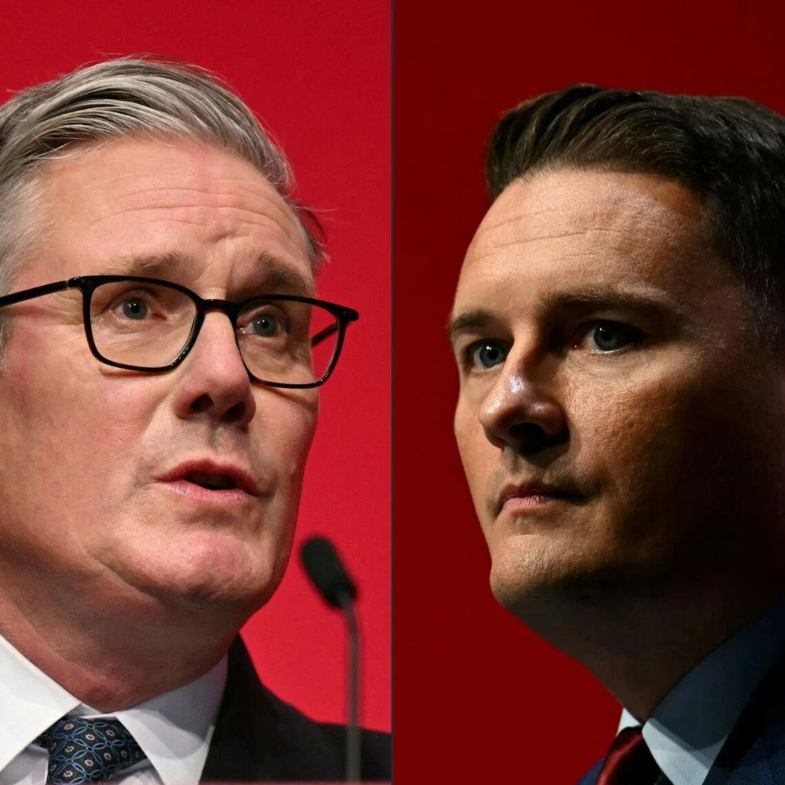 Former health minister Wes Streeting (right) has urged British Prime Minister Keir Starmer to set a timetable for his departure.