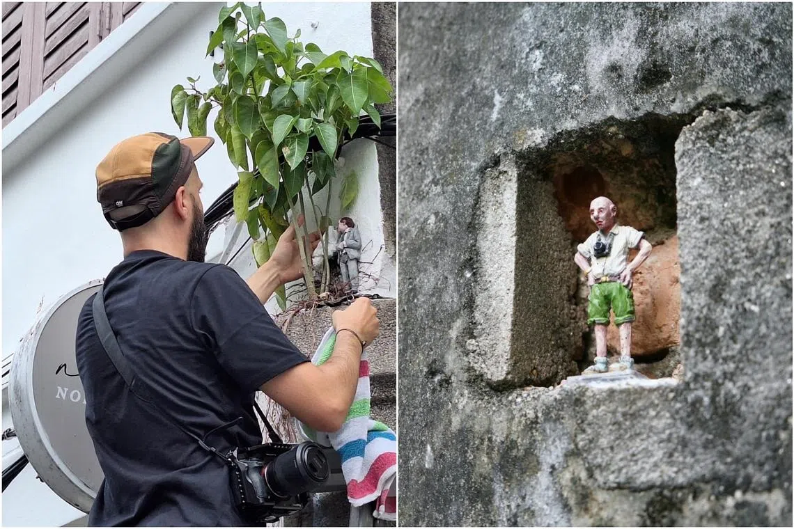 The tiny figurines hidden in plain sight within the Unesco World Heritage site of George Town have become a treasure hunt of sorts.
