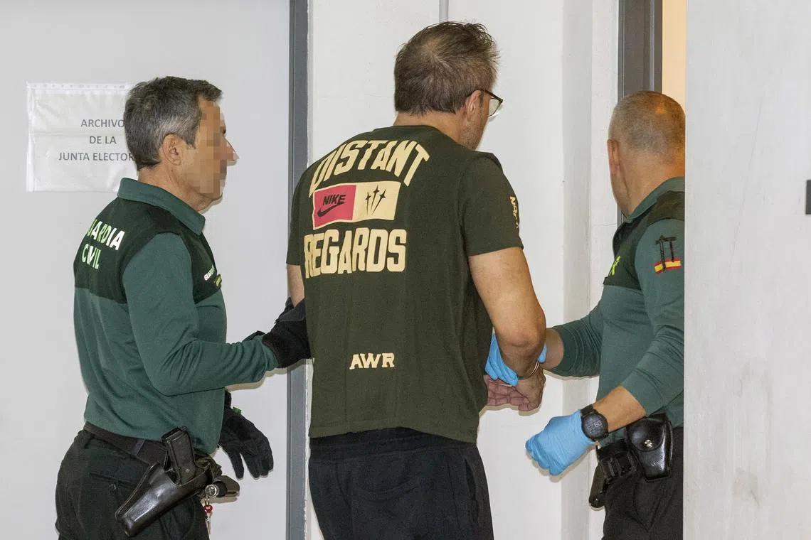 The suspect, identified by Spanish media as one Mitchell Ong, was arrested in his hotel room in Alicante, Spain, on April 16.