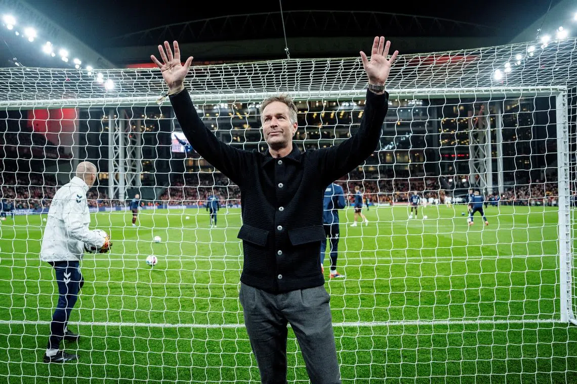 FILE PHOTO: Soccer Football - Nations League - Denmark v Spain - Parken, Copenhagen, Denmark - November 15, 2024 Former Denmark coach Kasper Hjulmand is honored before the match Mads Claus Rasmussen/Ritzau Scanpix via REUTERS/ File Photo