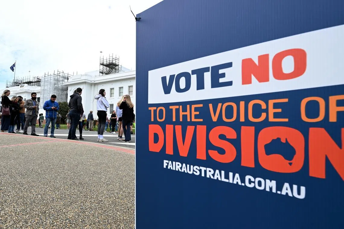 Voters on Saturday rejected a proposal to set up an Indigenous advisory body to Parliament.