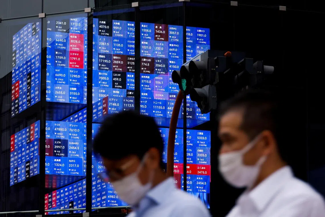 Stocks weakened as rare protests in major Chinese cities against the country’s strict zero-Covid policy raised worries about management of the virus in the world’s second-largest economy.