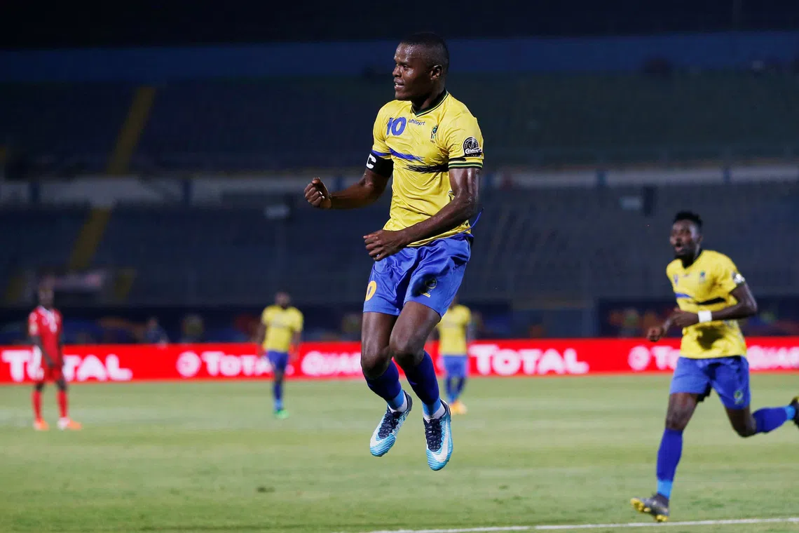 Soccer Football - Africa Cup of Nations 2019 - Group C - Kenya v Tanzania - 30 June Stadium, Cairo, Egypt - June 27, 2019  Tanzania's Mbwana Samatta celebrates scoring their second goal   REUTERS/Amr Abdallah Dalsh