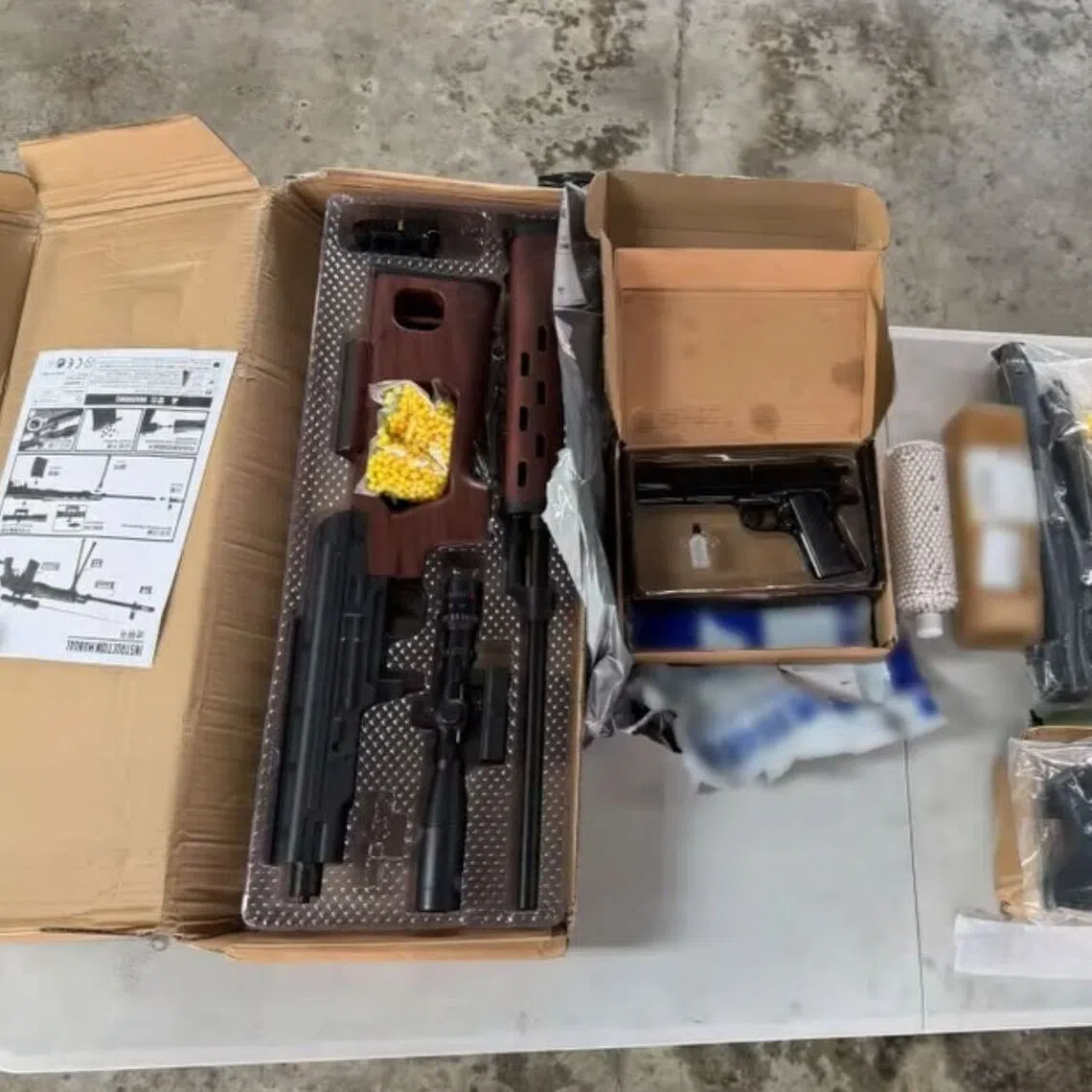 Officers at Pasir Panjang Scanning Station foiled an attempt to smuggle controlled weapons and ammunition into Singapore via an inbound cargo container, said ICA.