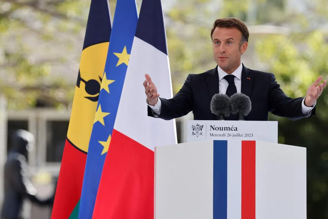 French President Emmanuel Macron's main stop in the region earlier this week was New Caledonia.