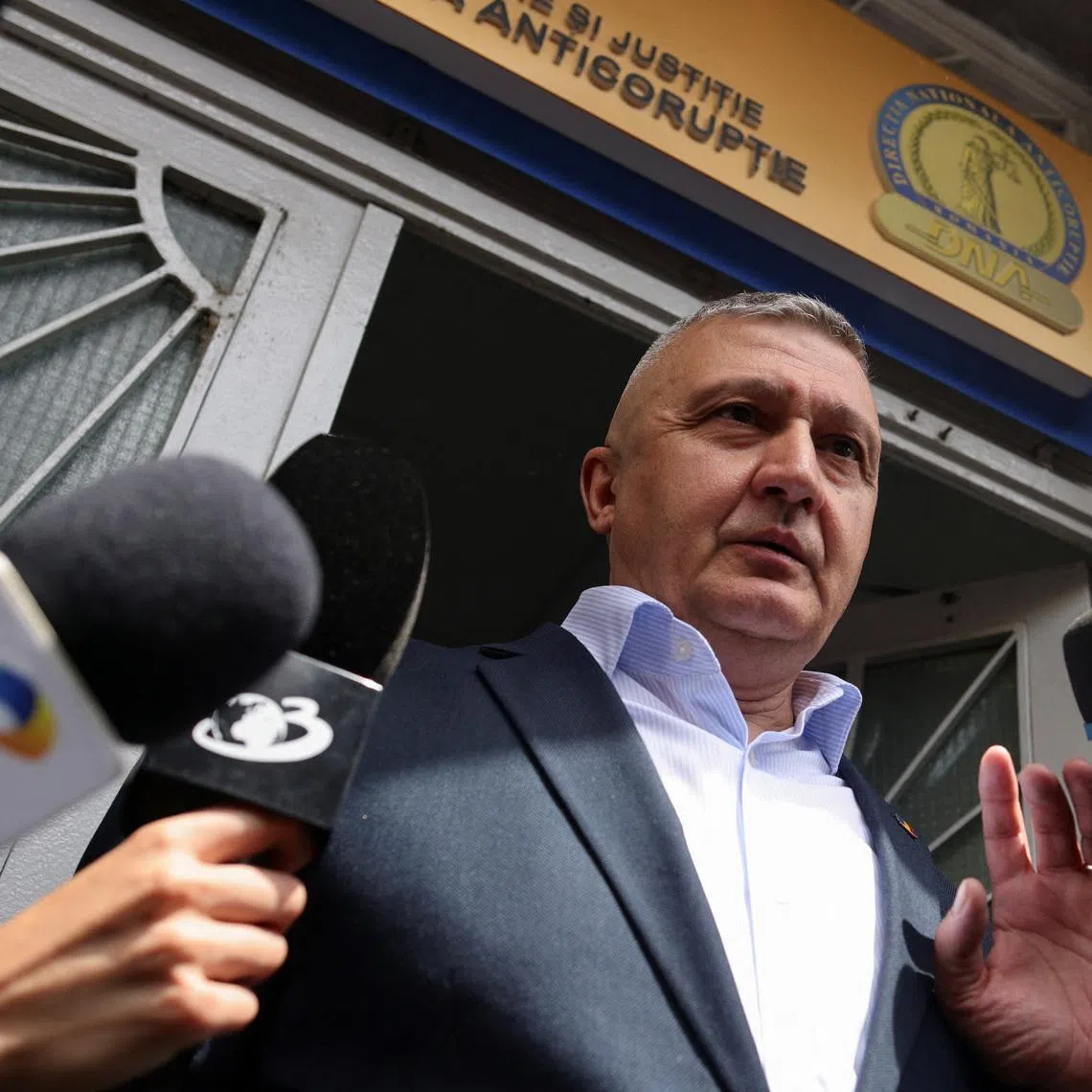General Vlad Gheorghita, the Romanian Army's Chief of Staff, leaves the headquarters of the military office of the Romanian Anticorruption Directorate, in Bucharest, Romania, June 2, 2026. Inquam Photos/Octav Ganea via REUTERS ATTENTION EDITORS - THIS IMAGE WAS PROVIDED BY A THIRD PARTY. ROMANIA OUT. NO COMMERCIAL OR EDITORIAL SALES IN ROMANIA