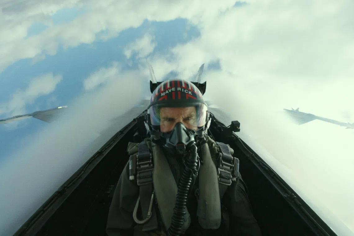 A still from Top Gun: Maverick starring Tom Cruise.