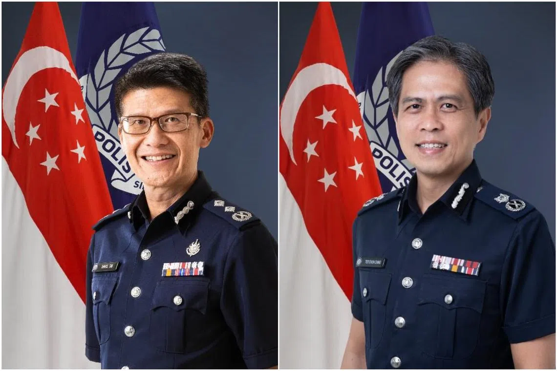 Mr Daniel Tan Sin Heng (left) will succeed Mr Teo Chun Ching (right) as the Gambling Regulatory Authority's chief executive.