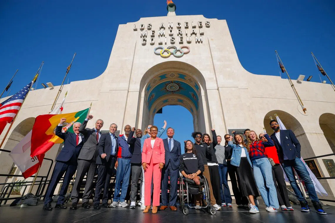The Coliseum, which opened in 1923, has previously hosted events for the 1932 and 1984 Olympics in Los Angeles.