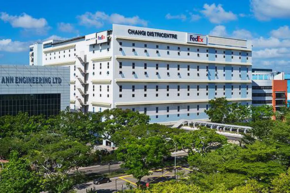 A photo of Changi DistriCentre1, one of ESR-Logos Reit's portfolio properties. The manager plans to raise $300 million through a private placement and preferential offering.