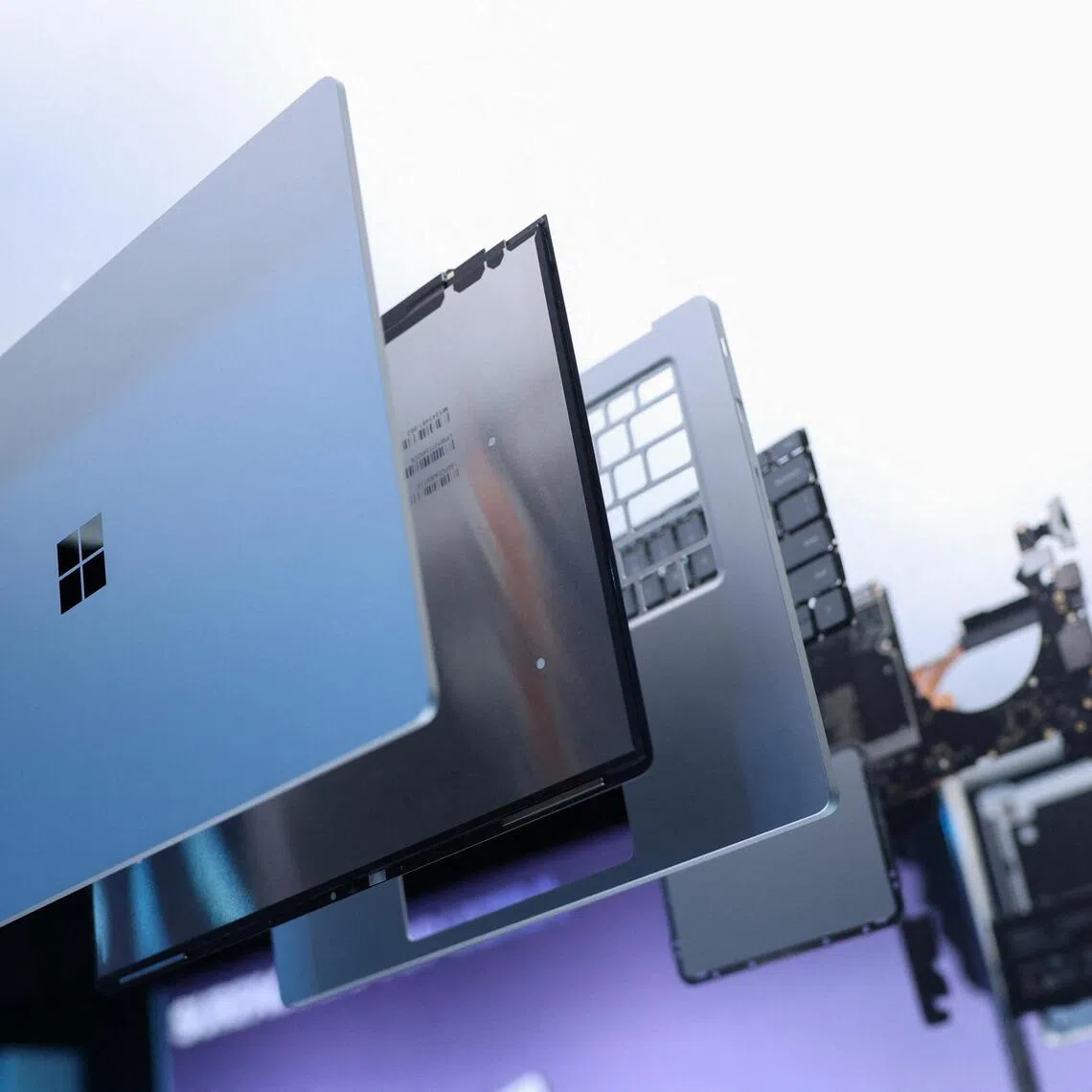 An expanded view of Surface Laptop Ultra on display. The launch is part of a broader push by tech companies to release hardware that can handle more AI computing on-device and offline.