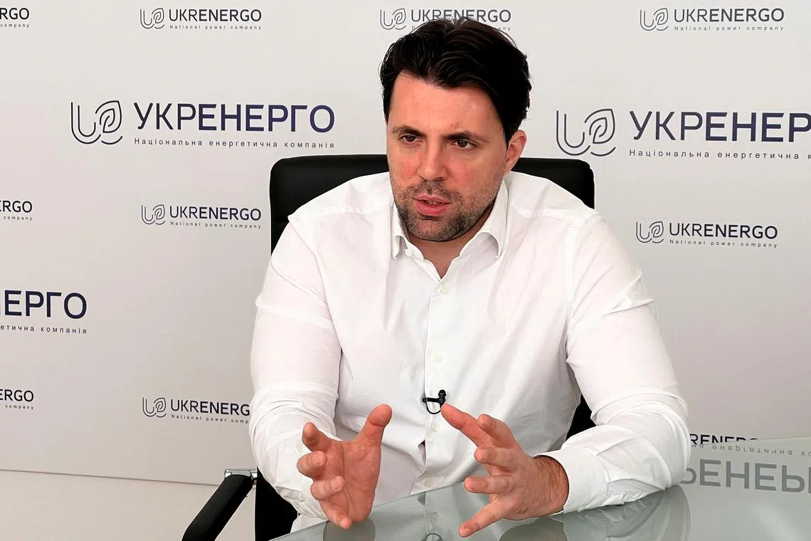 Volodymyr Kudrytskyi, CEO of Ukrenergo Ukraine grid operator speaks with Reuters, amid Russia's invasion of Ukraine, in Kyiv, Ukraine April 1, 2024. REUTERS/Sergiy Voloshin/File Photo