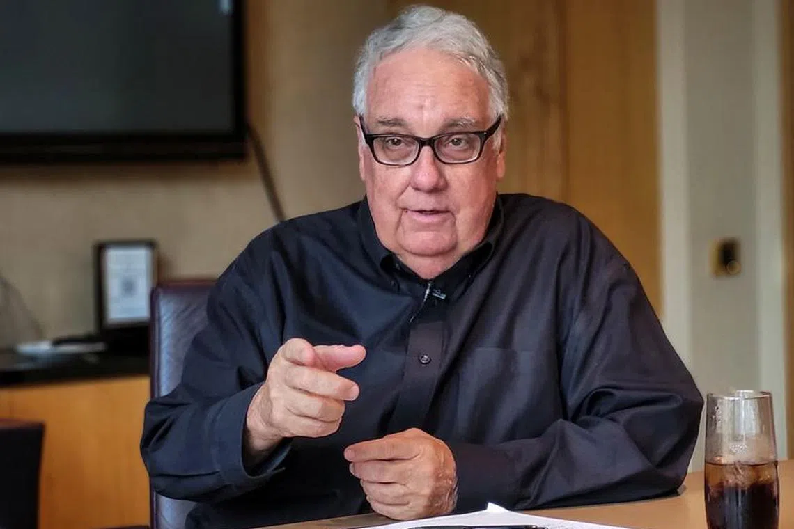 Howard Buffett, a businessman and philanthropist, speaks during an interview with Reuters, amid Russia's attack on Ukraine, in Kyiv, Ukraine September 20, 2023. REUTERS/Yurii Kovalenko