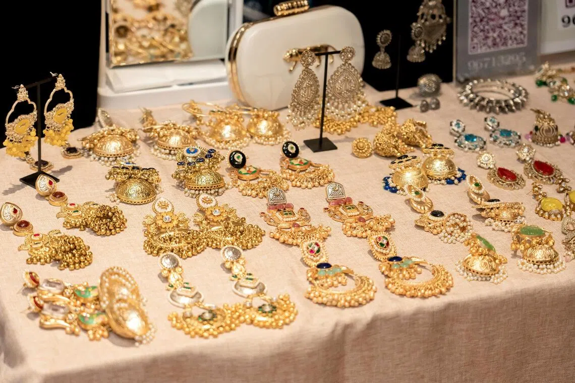 Festive buys at the Mini Deepavali Expo at the Indian Heritage Centre.