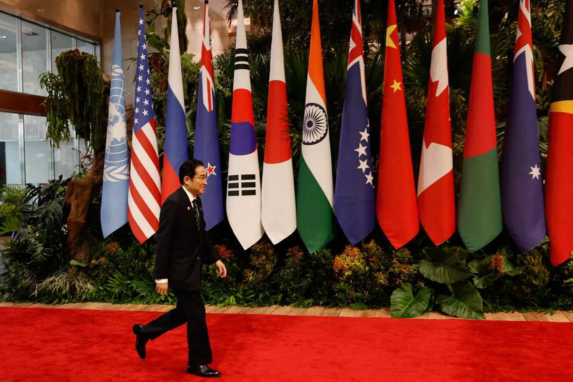 Japan’s Prime Minster Fumio Kishida at the Asean-Japan Summit in the Indonesian capital Jakarta on Sept 6.