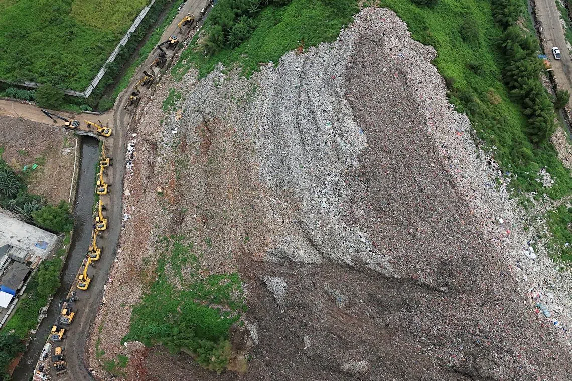 The collapse took place at the Bantargebang landfill on March 8, located in the region of Bekasi on the outskirts of the capital Jakarta.