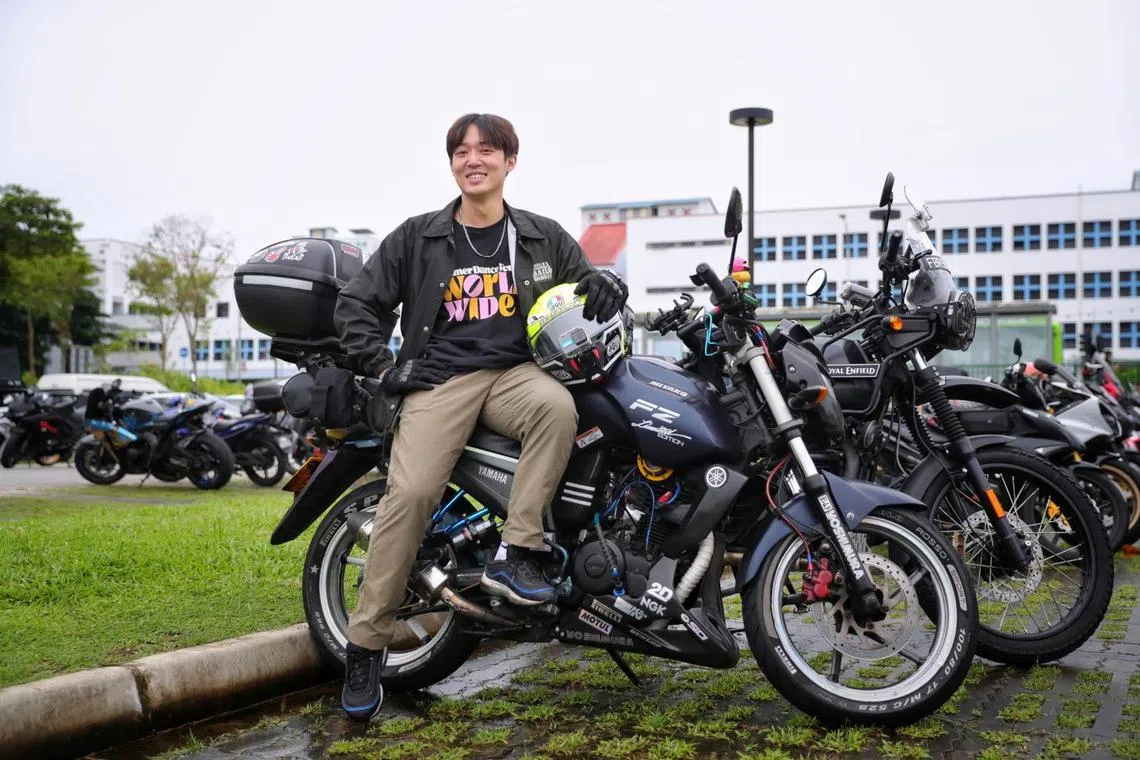 Mr Louis Tan was one of five riders spotted by the Traffic Police who received awards for their safe riding practices.