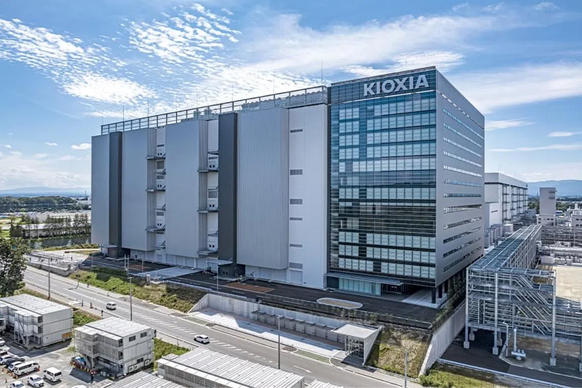 Shares of the Kioxia surged 7.6 per cent on June 12, lifting its market value above 44 trillion yen (S$352 billion) just 18 months after its stock market debut.