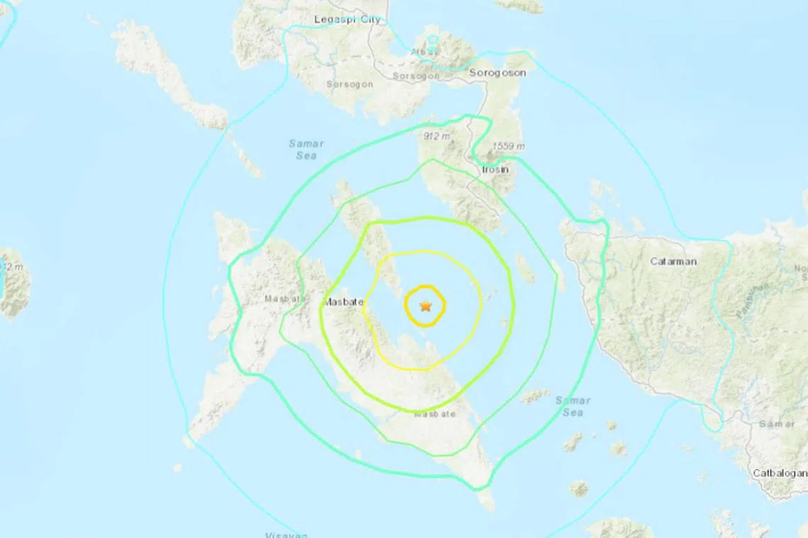 The quake struck off Masbate province in the centre of the archipelago nation shortly after 2am local time.