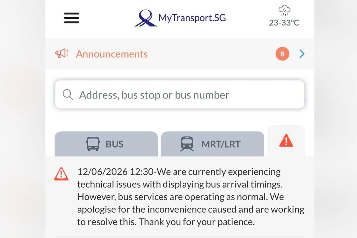 ‘Technical issues’ with display of bus arrival tim