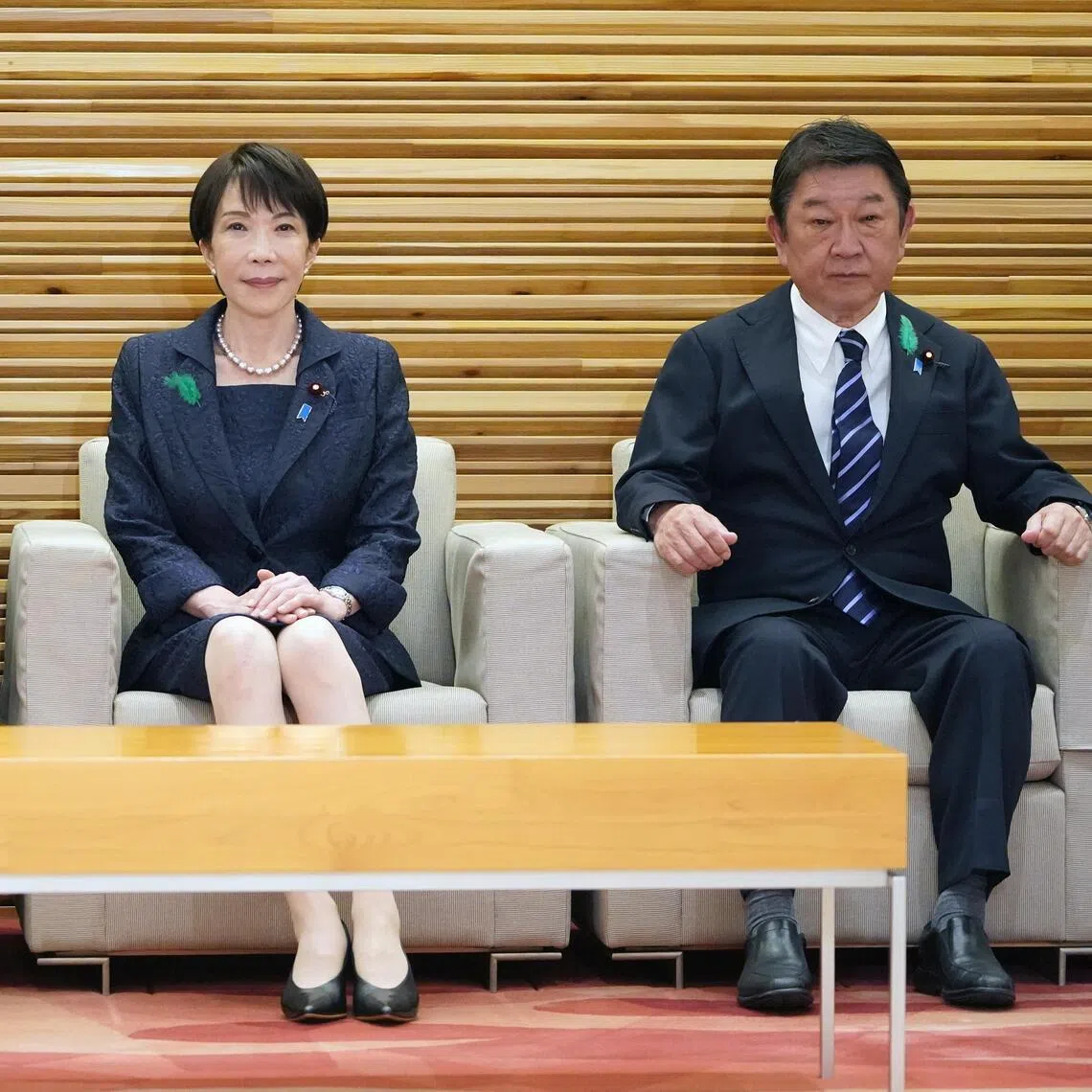 Prime Minister Sanae Takaichi attends a Cabinet meeting at the Prime Minister’s Office in Tokyo.
