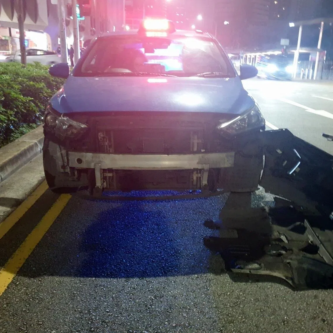 Murali Vigneshwaran Is accused of speeding off and driving against the flow of traffic, before colliding with a taxi, causing its front bumper to fall off.