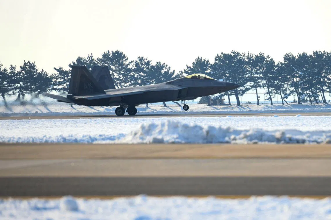 The F-22 Raptor fighter jet built by Lockheed Martin Corp first made its combat debut in 2015.