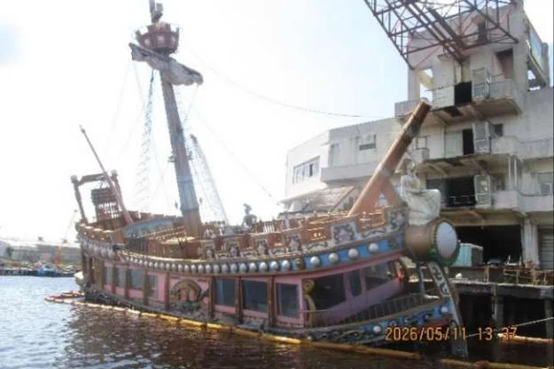 Sightseeing ship left abandoned for 8 years near Tokyo to be removed