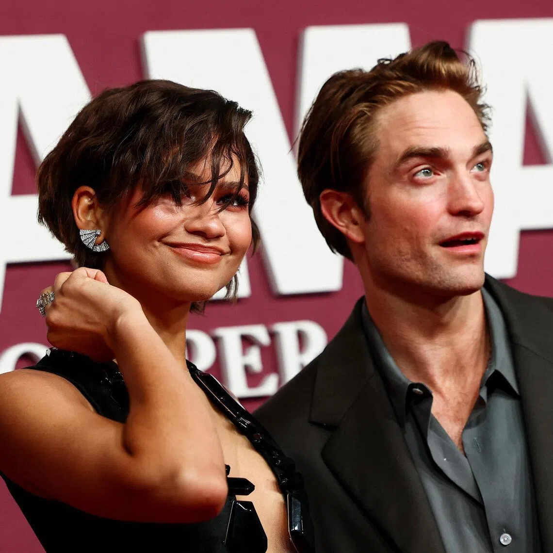 Zendaya (left) and Robert Pattinson at premiere of The Drama in Rome, Italy on March 26, 2026. 