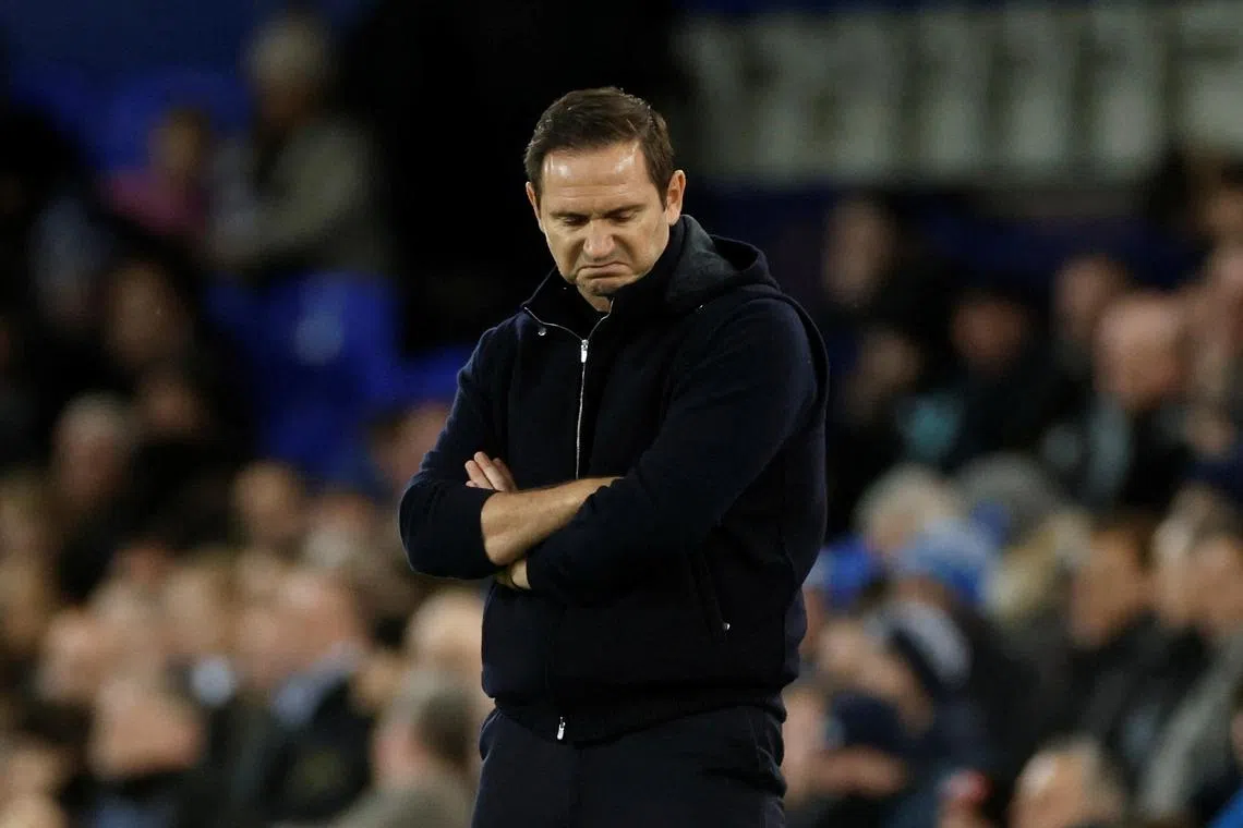 Everton manager Frank Lampard during the Premier League match against Brighton & Hove Albion.