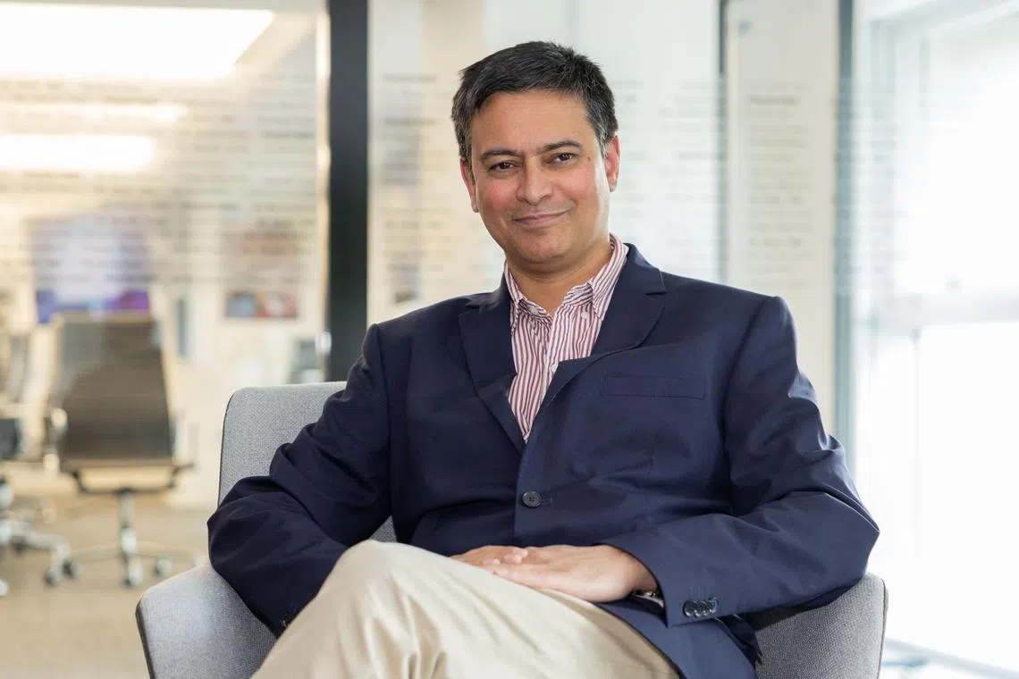 Professor Rana Mitter, 54, during the roundtable discussion with Straits Times editors and journalists at SPH Media on June 21, 2024.