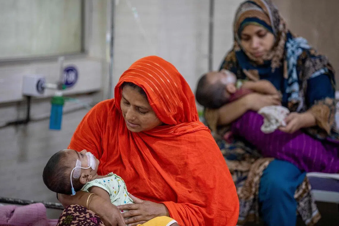 Hospitals in the capital Dhaka have been overwhelmed with cases and set up dedicated wards to take patients.