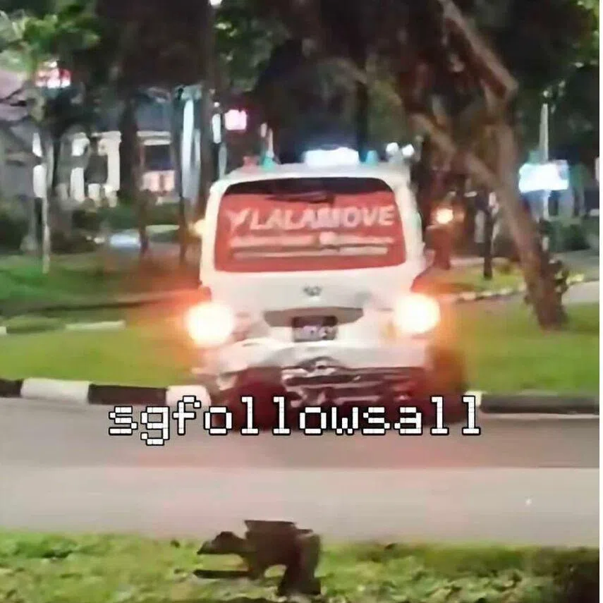 The police and Singapore Civil Defence Force said they were alerted to the incident involving a car and a van at Block 122A Edgedale Plains at about 2.45am.