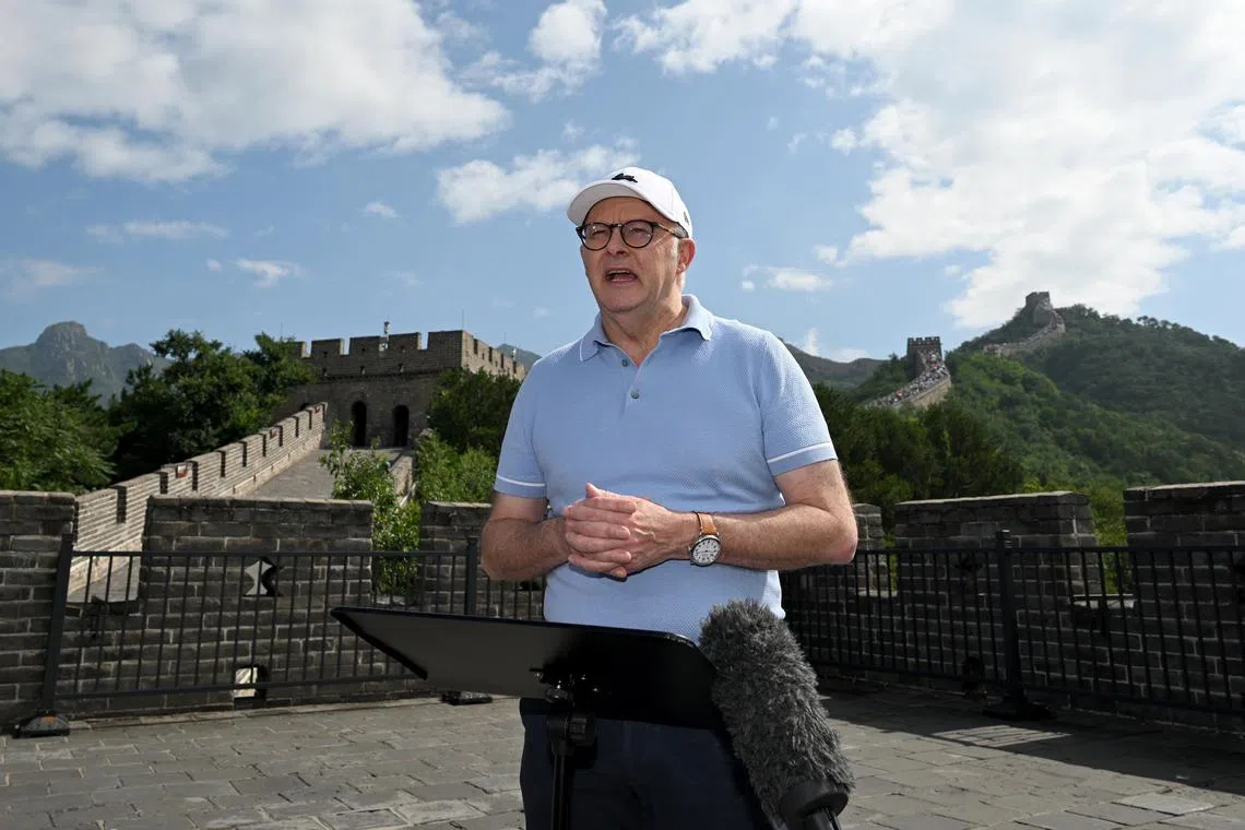 Australian Prime Minister Anthony Albanese visited the Great Wall of China on July 16, the fifth day of his China visit. 