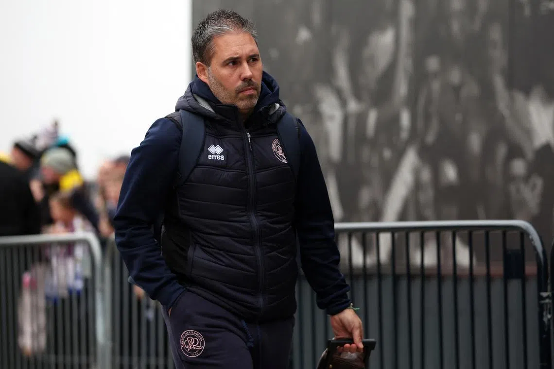 Soccer Football - Championship - Leeds United v Queens Park Rangers - Elland Road, Leeds, Britain - November 9, 2024 Queens Park Rangers manager Marti Cifuentes arrives before the match Action Images/Craig Brough/File Photo