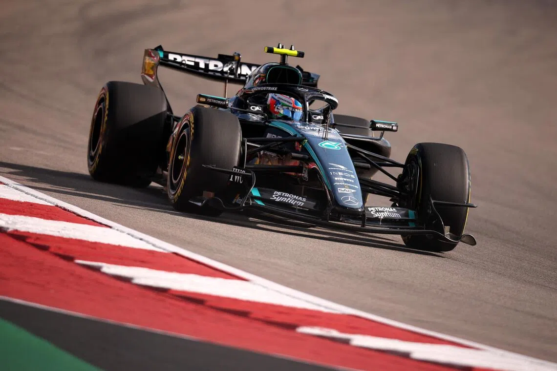 Mercedes’ Kimi Antonelli driving during the qualifying session on Oct 24, ahead of the US Grand Prix.
