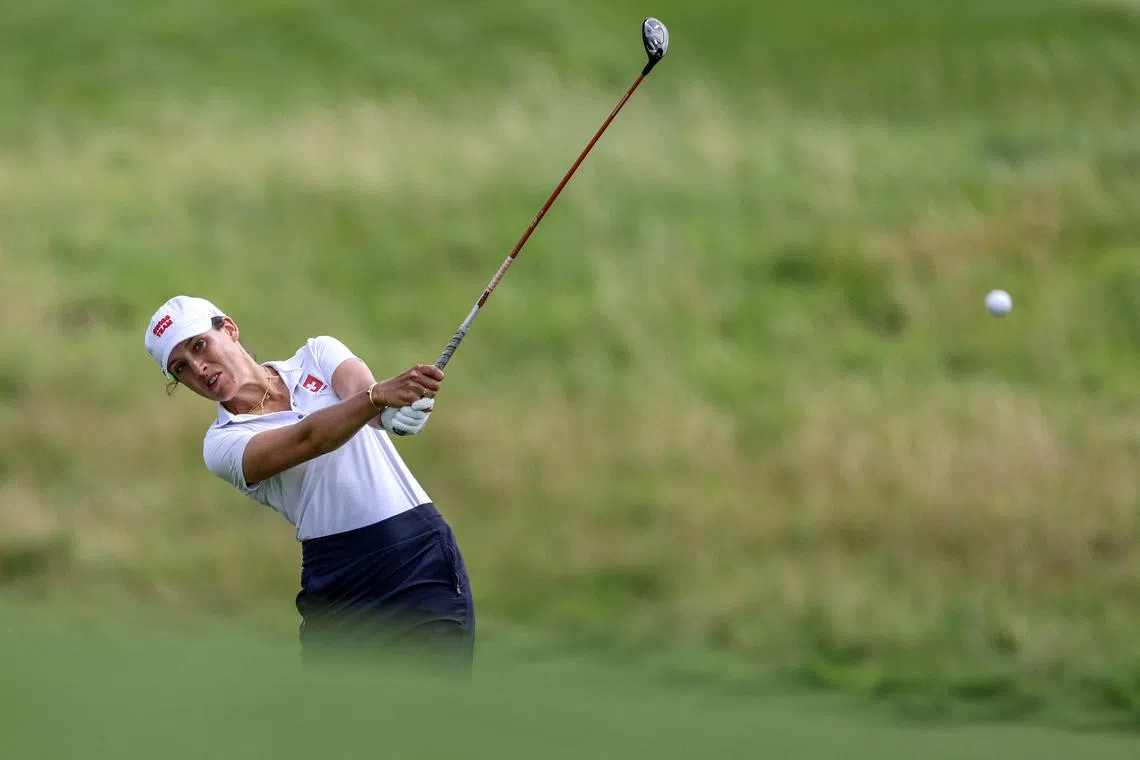 Switzerland's Albane Valenzuela competes during the Paris Olympics. Her next big event is the Solheim Cup.
