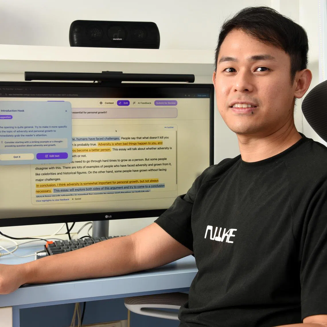 ST20250704_202505200760 Desmond Wee_saotter/ Profile picture of Jotham Ong,34. Feature on The Wise Otter, an AI math and GP tutor created by Mr Jotham Ong. Story will talk about his inspiration for creating the AI tutor, how the bot works, and his future plans for the bot. at 477 Pasir Ris Drive 6, S510477 #07-504.