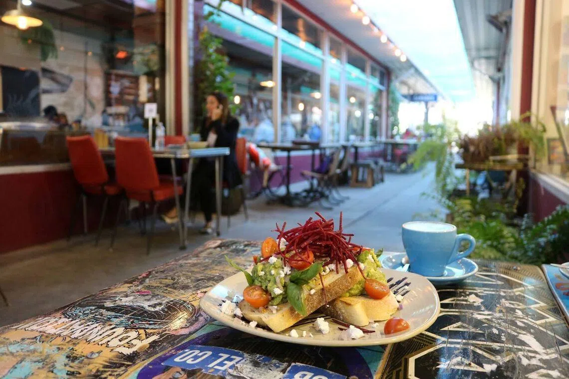 Brunch  menu and Melbourne-style coffee at Page 27 Cafe
