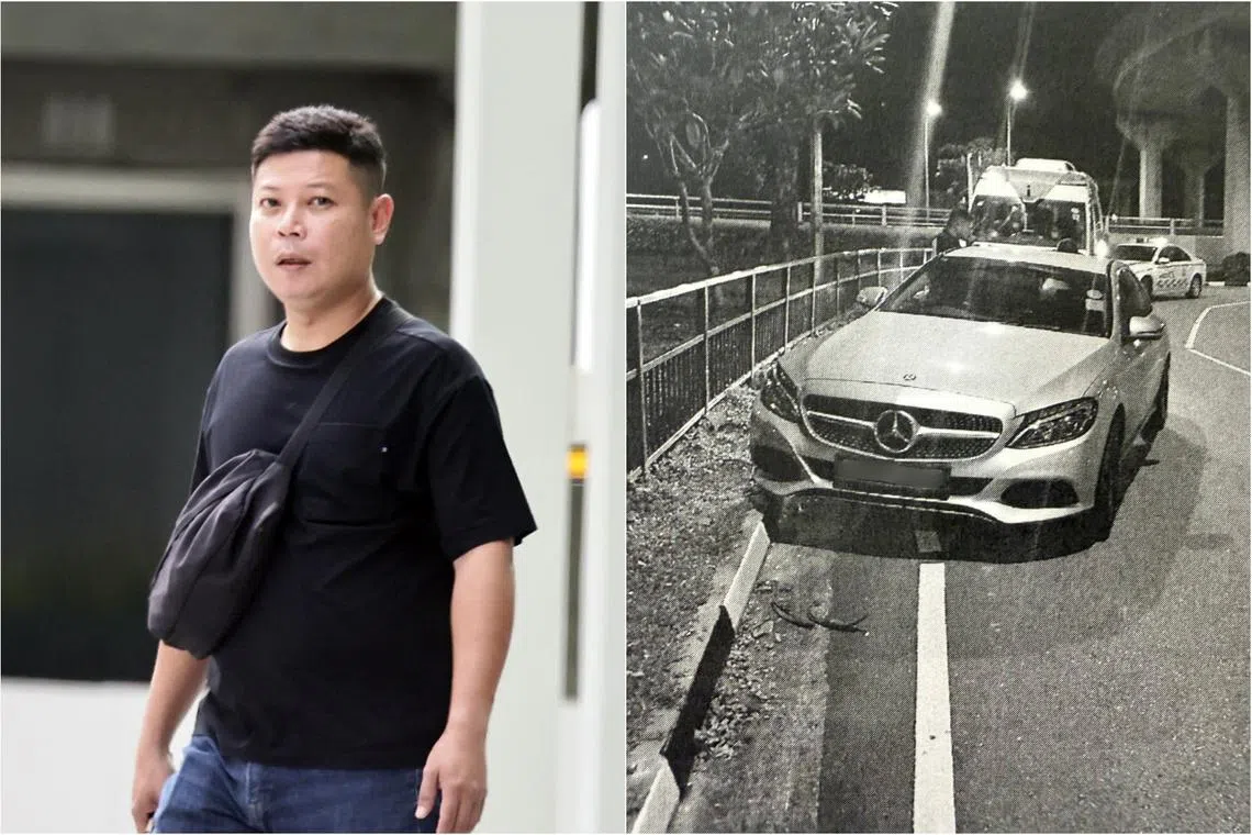 Adam Hashim, 42, was sentenced to four weeks’ jail and fined $12,000 after pleading guilty to drink driving and driving without due care and attention.