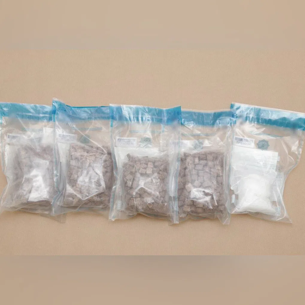 About 1.924kg of heroin and 164g of methamphetamine, or Ice, were seized.