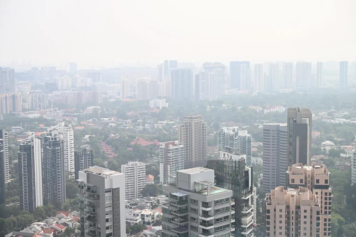 Haze spotted from ION Sky towards Novena 3.45pm on Aug 25.