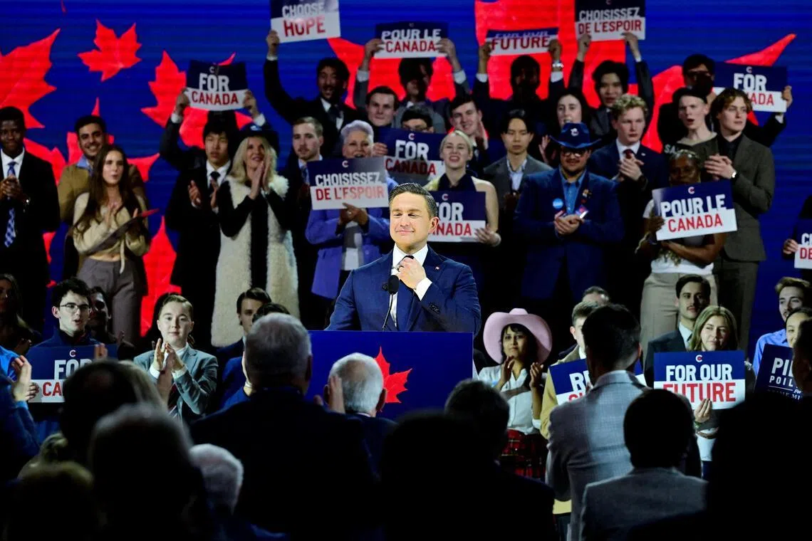 Canada’s opposition Conservative Party votes to keep leader Pierre Poilievre