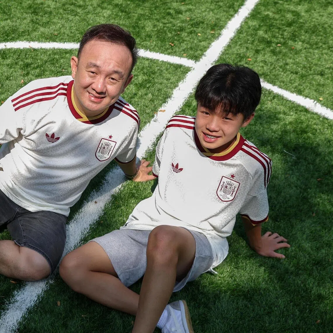 Ryan Yeo, 44, and his son Jaze, 14, are prepared for the long nights and lack of sleep during World Cup 2026.. 