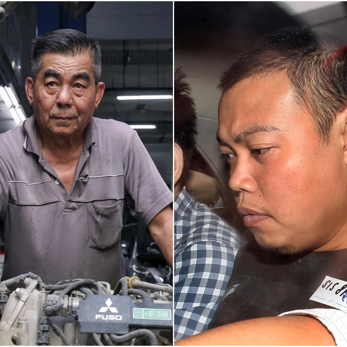 Ah Siong (left), a long-time employee of Mr Tan Boon Sin, who was killed by Iskandar Rahmat (right), called his former boss his benefactor.