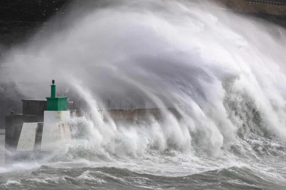 Forecasters in France and Britain issued weather warnings ahead of Storm Goretti, urging people to stay inside their homes. 