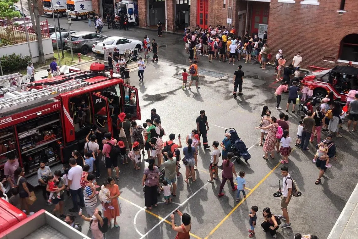 Public visits to SCDF's fire stations will remain suspended until further notice, following a firefighter's death.