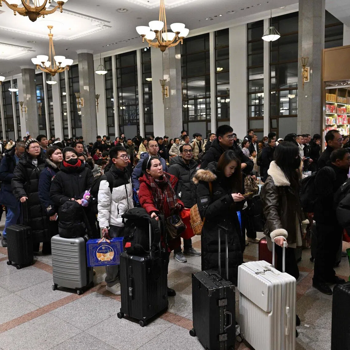 A record 9.5 billion trips are projected during the 40-day Spring Festival travel rush through March 13, known in Chinese as “Chunyun”.