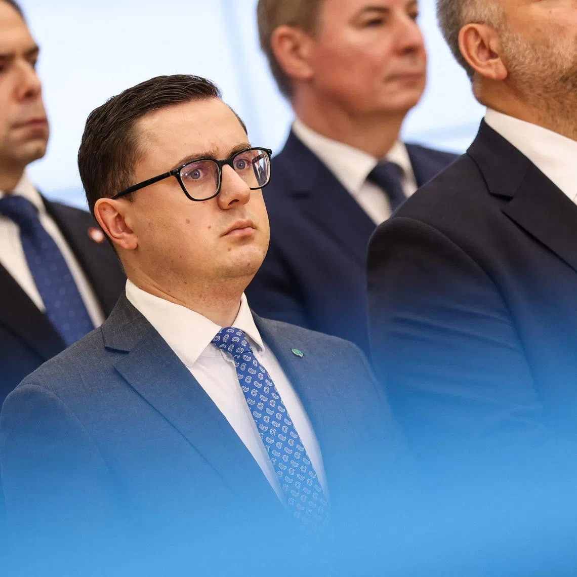 Newly appointed Polish Minister of Energy, Milosz Motyka attends a government reshuffle announcement in Warsaw, Poland, July 23, 2025. REUTERS/Kuba Stezycki