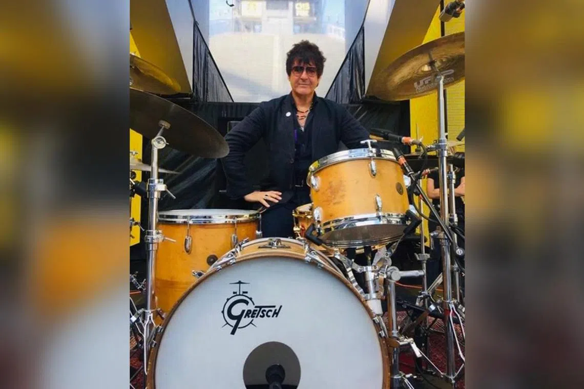 Post-punk band Blondie's drummer, Clem Burke.